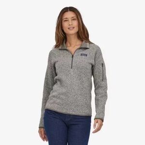 Patagonia Worn Wear Better Sweater 1/4 Zip Pullover Women's XS Gray Outdoor